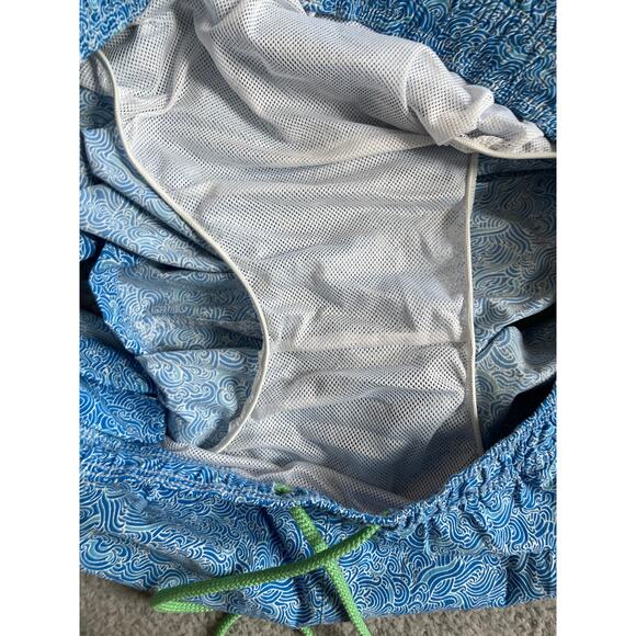 J. Crew Swim Suit Shorts 2XL Drawstring Bult In Brief Blue Pockets Trunks XXL - Picture 8 of 16